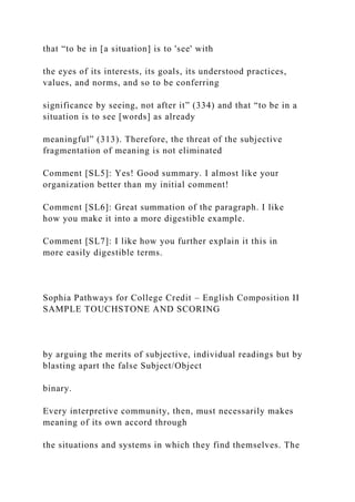 Sophia Pathways for College Credit – English Composition II .docx
