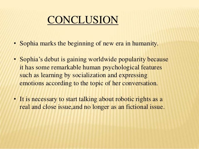 sophia robot features