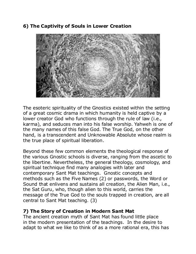 Sophia S Passion Sant Mat And The Gnostic Myth Of Creation