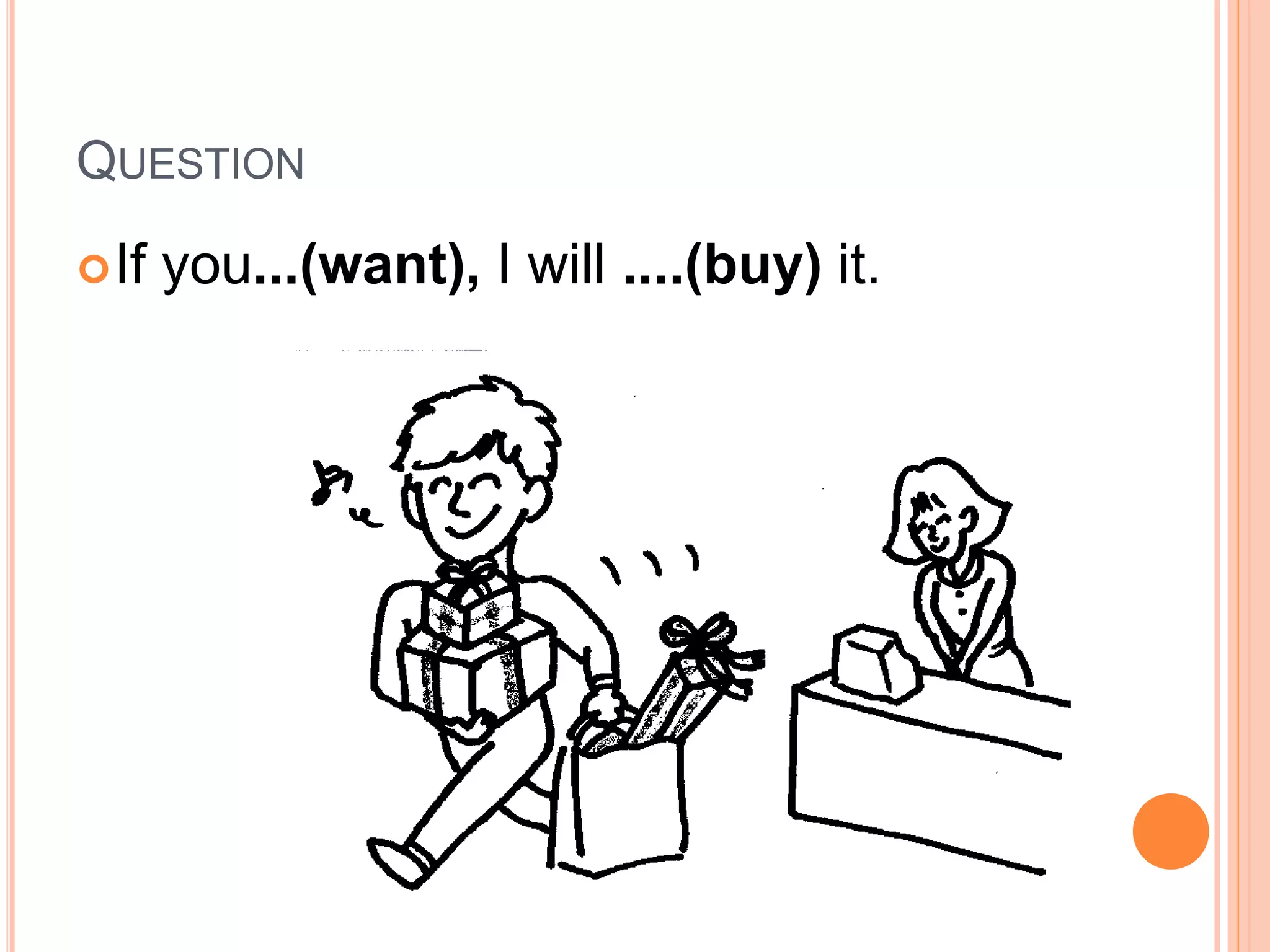 QUESTION
If you...(want), I will ....(buy) it.
 