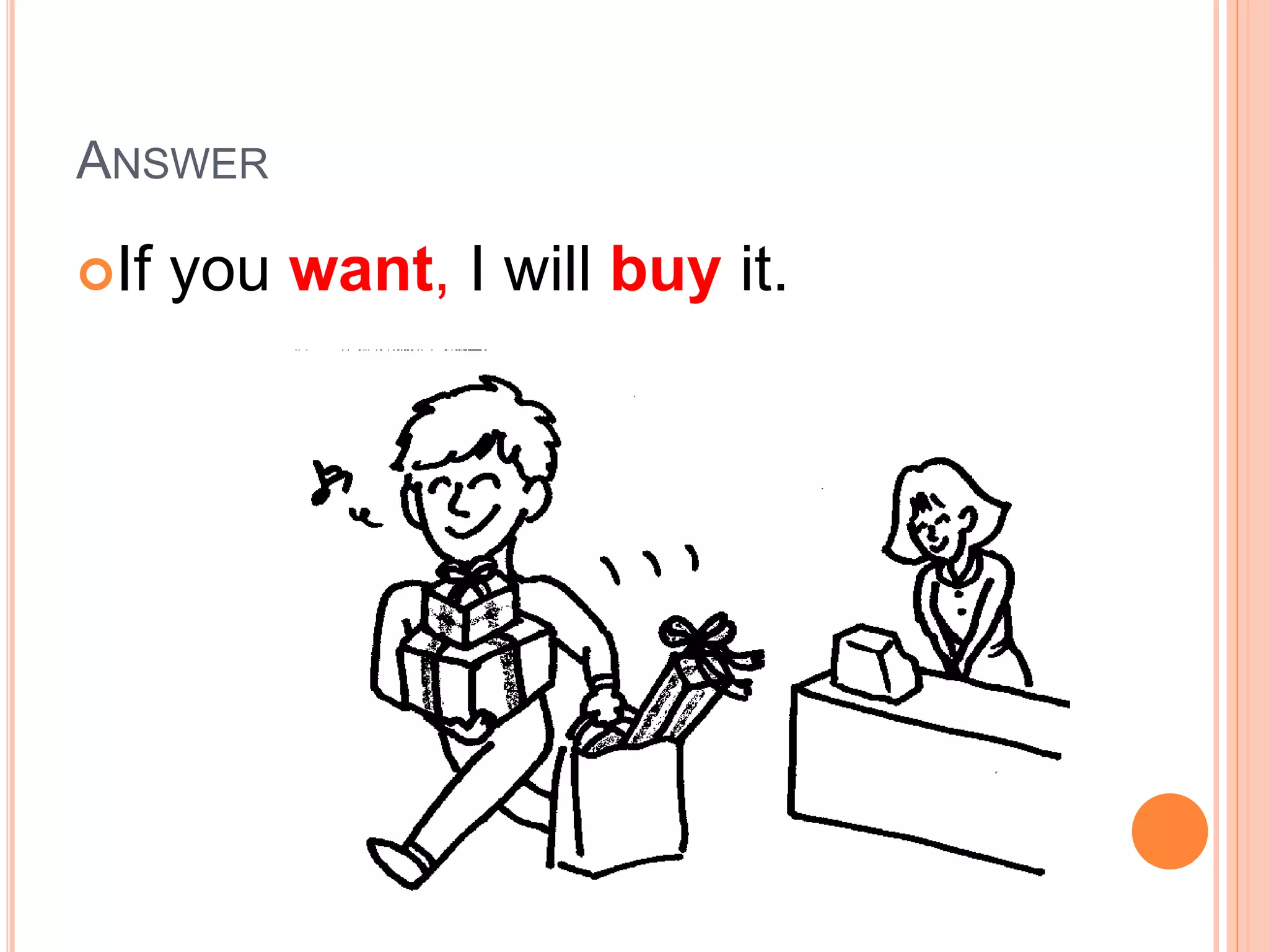 ANSWER
If you want, I will buy it.
 