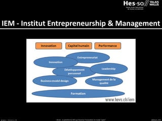 IEM - Institut Entrepreneurship & Management




www.i-brain.ch   i-Brain : la plateforme HES qui favorise l'innovation en mode "open"   @iBrain_HES
 