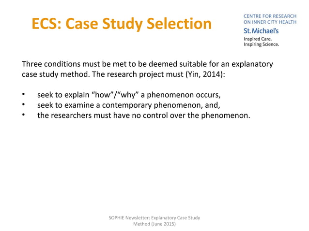explanatory case study methodology
