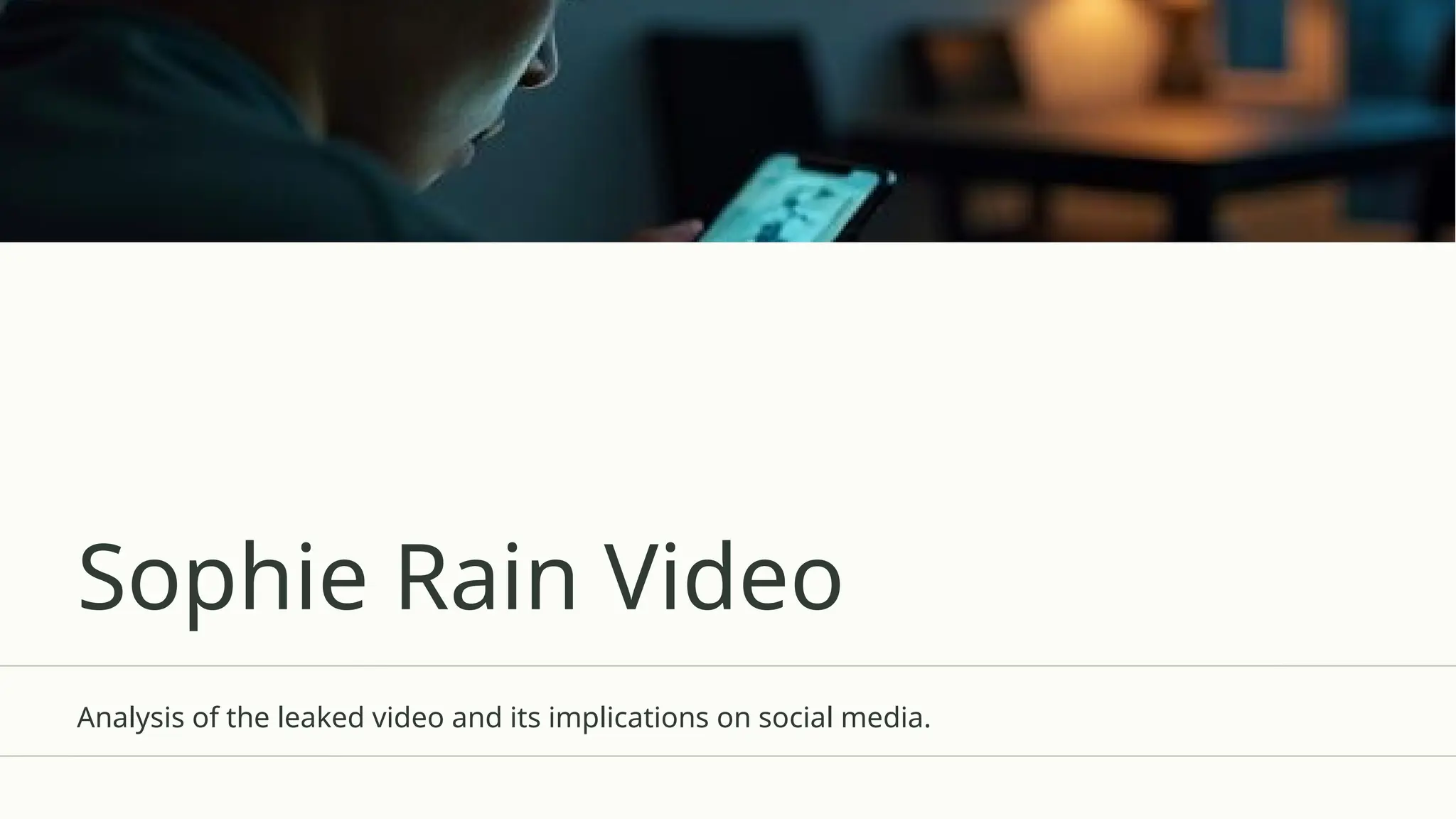 Sophie Rain Video
Analysis of the leaked video and its implications on social media.
 