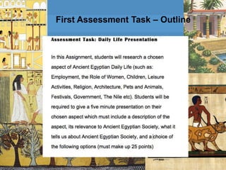 First Assessment Task – Outline
 