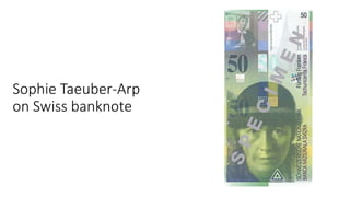 Sophie Taeuber-Arp
on Swiss banknote
 