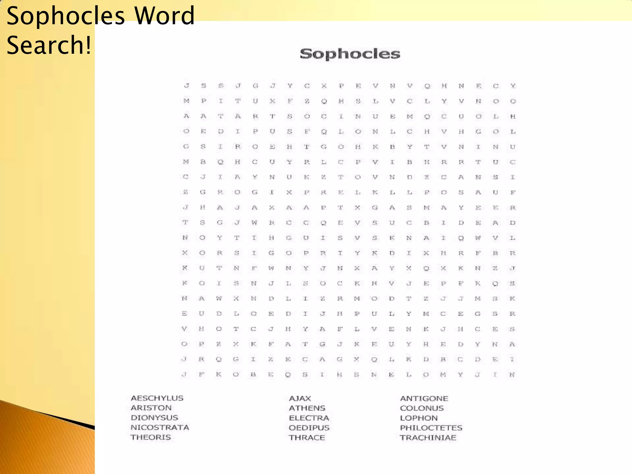 Sophocles Word
Search!
 