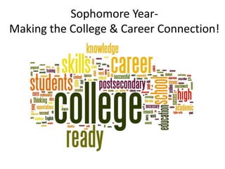 Sophomore Year-
Making the College & Career Connection!
 