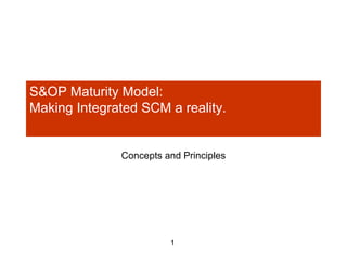S&OP Maturity Model:  Making Integrated SCM a reality. Concepts and Principles 