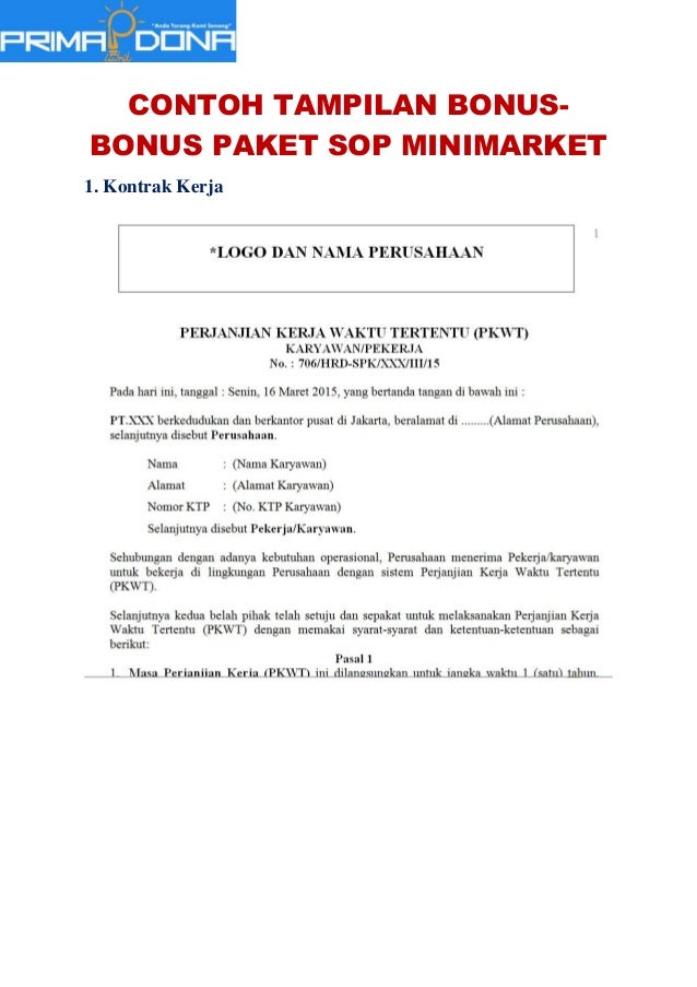 Standar Operasional Prosedur (SOP) Minimarket (Toko Retail 