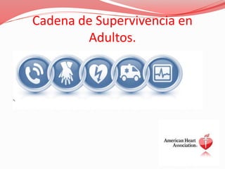 Cadena de Supervivencia en
Adultos.
 