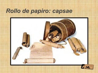 Rollo de papiro: capsae
 
