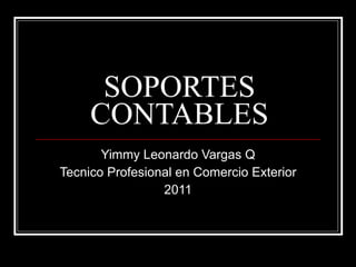 SOPORTES CONTABLES Yimmy Leonardo Vargas Q Tecnico Profesional en Comercio Exterior 2011 
