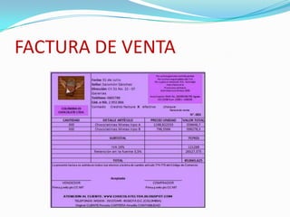 FACTURA DE VENTA