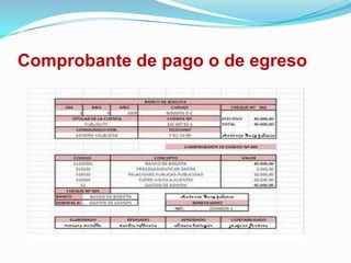 Comprobante de pago o de egreso