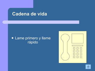 Cadena de vida Lame primero y llame rápido