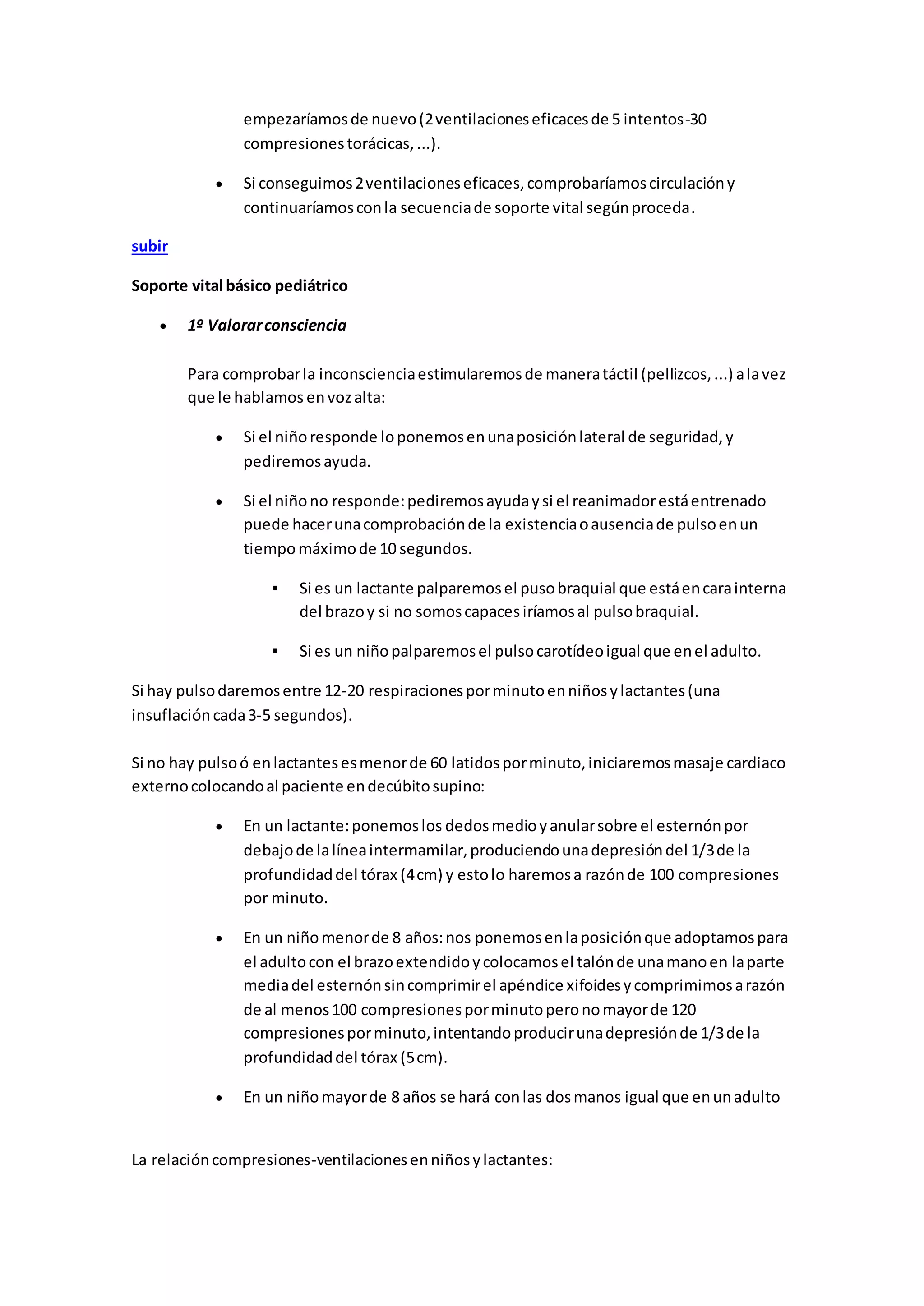 Soporte vital básico | DOCX | First Aid | Injuries