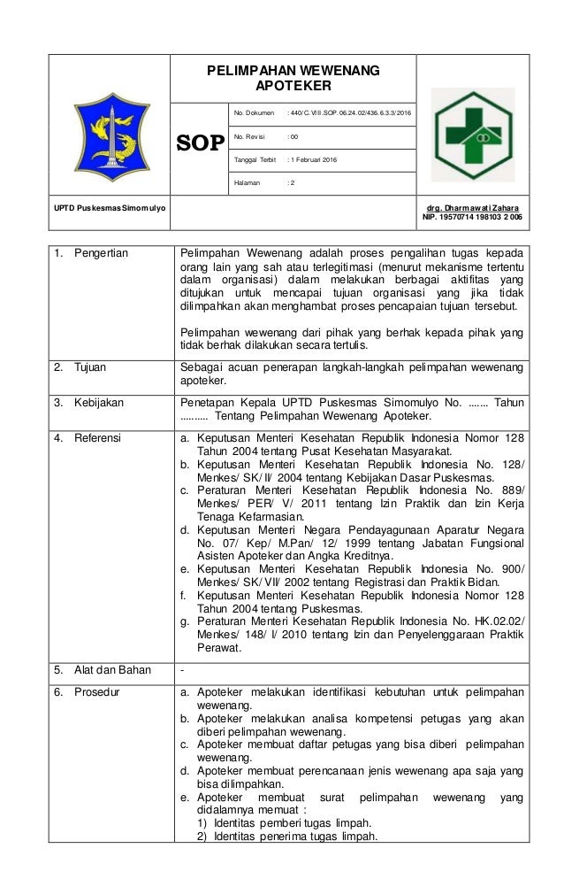 Sop pelimpahan wewenang apoteker (2)