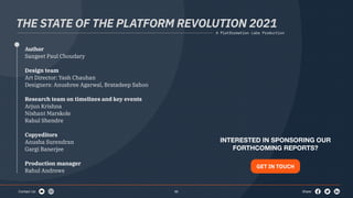 STATE OF THE PLATFORM REVOLUTION 2021 - by Sangeet Paul Choudary