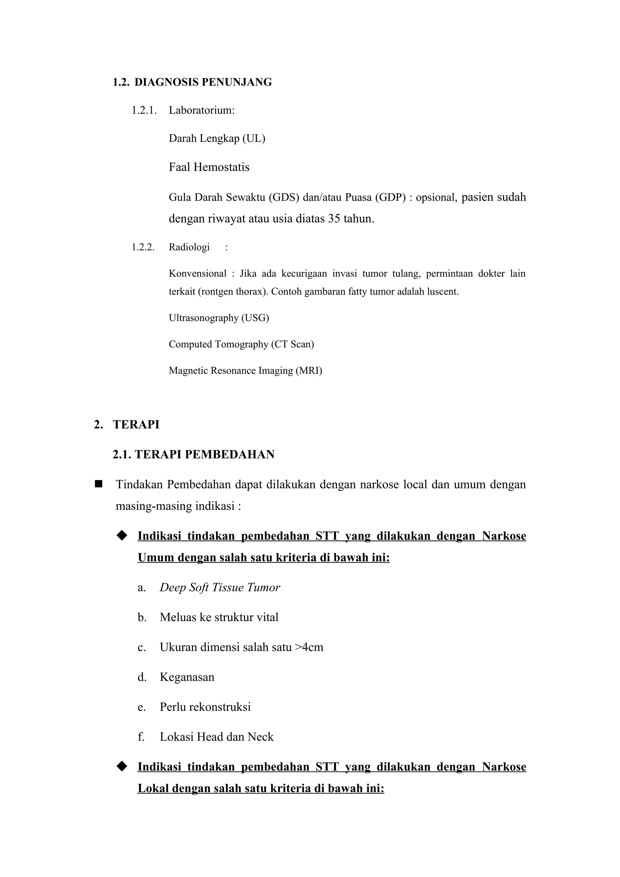 SOP Soft Tissue Tumor New.docx Mengetahui cara diagnosis dan