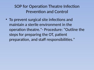 SOPS ppe.pptx, INFECTION CONTROL DEPARTM | PPTX