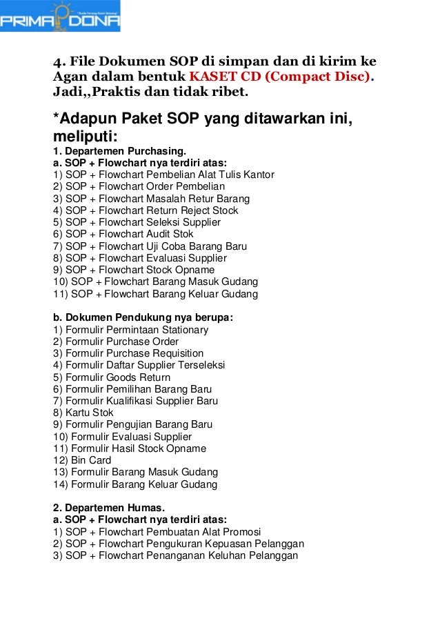 Sop untuk perusahaan