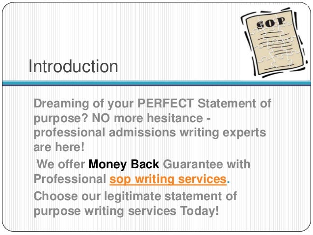 Statement of purpose writing service