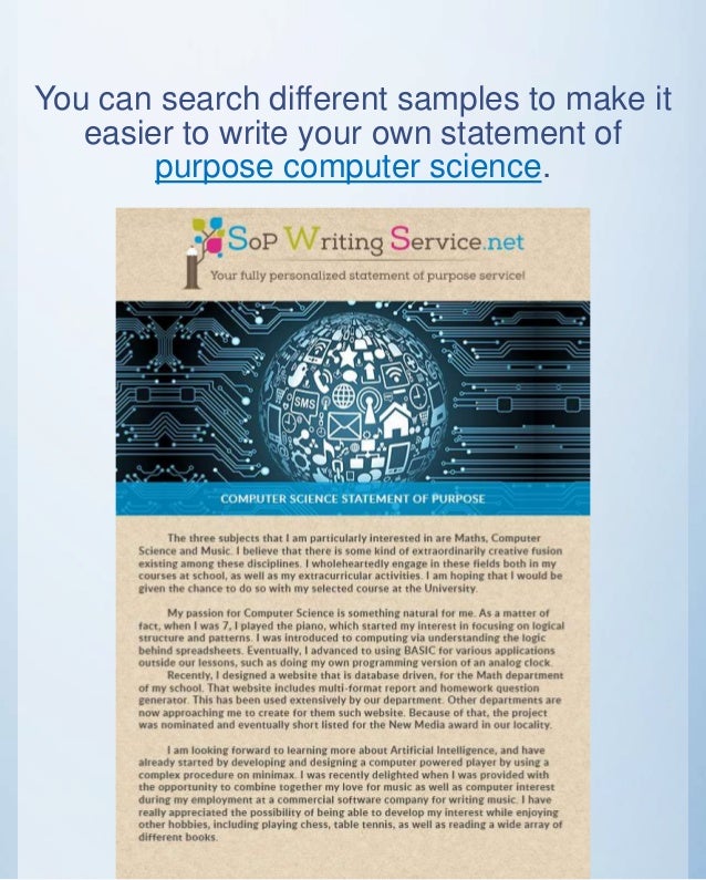 Statement of purpose writing service
