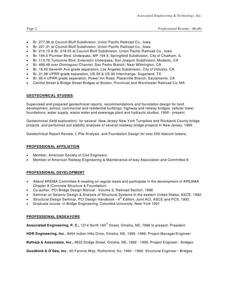 Geotechnical Engineer Sample Resume sample engineering intern Structural Engineer Bridges 19 Geotechnical Engineer Sample Resume sample resume professional geotechnical engineer resume page Structural Engineer Bridges 19
