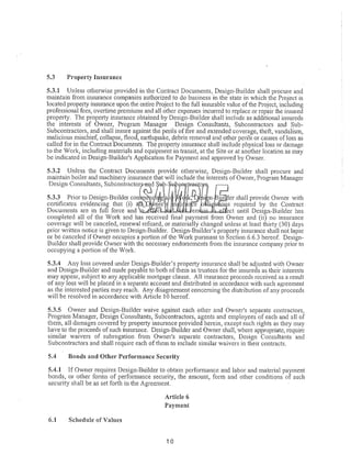 5.2 CDM accepts the deletion of the Owner's insurance obligations.
 