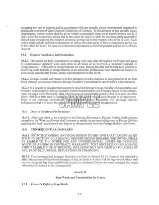 10.2.4 CDM accepts the deletion of the provision for the mediation of disputes.
10.3 CDM accepts the deletion of the provision for the arbitration of disputes.
 