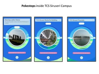 Pokestops inside TCS Siruseri Campus
 