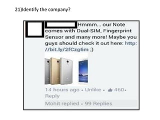 21)Identify the company?
 