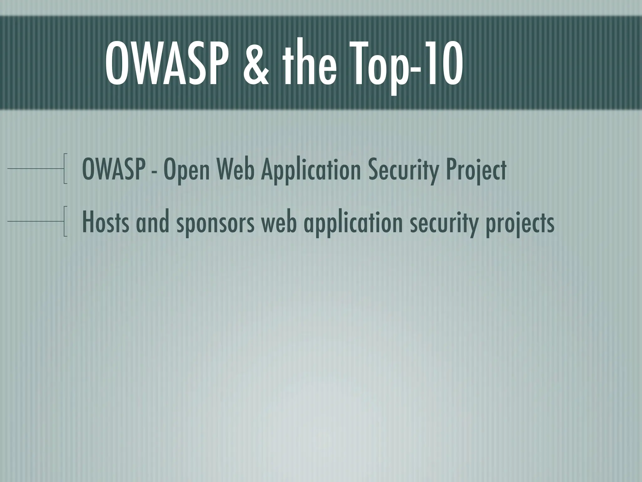 Web Appliction Security - Scotland on Rails presentation