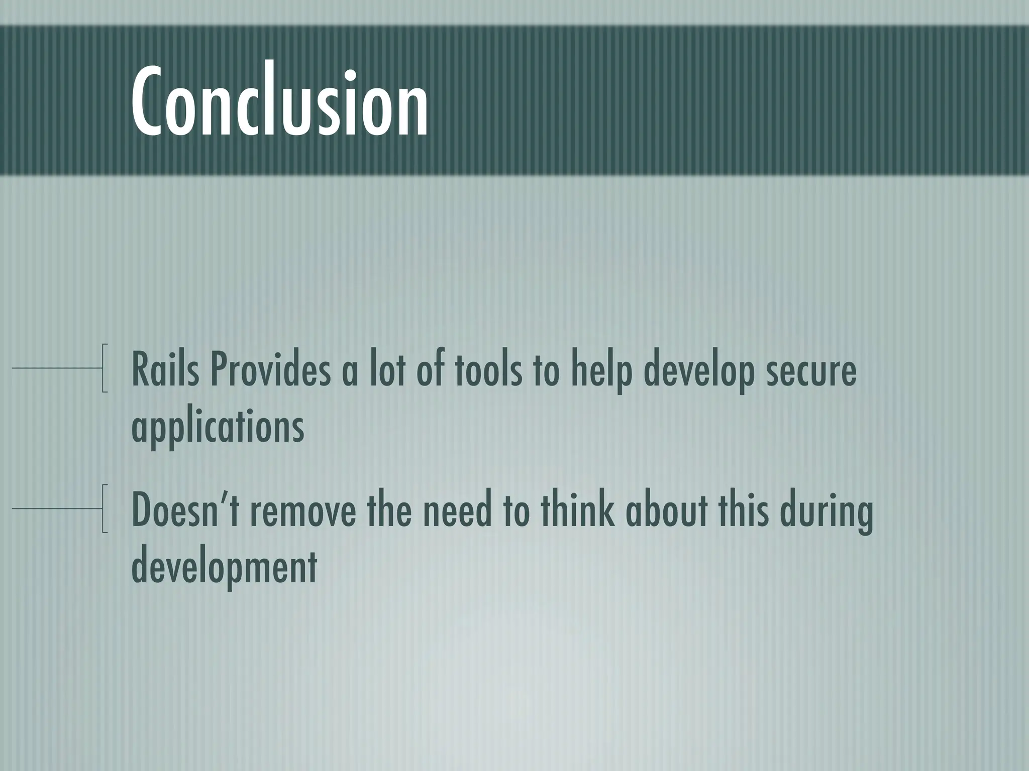 Web Appliction Security - Scotland on Rails presentation