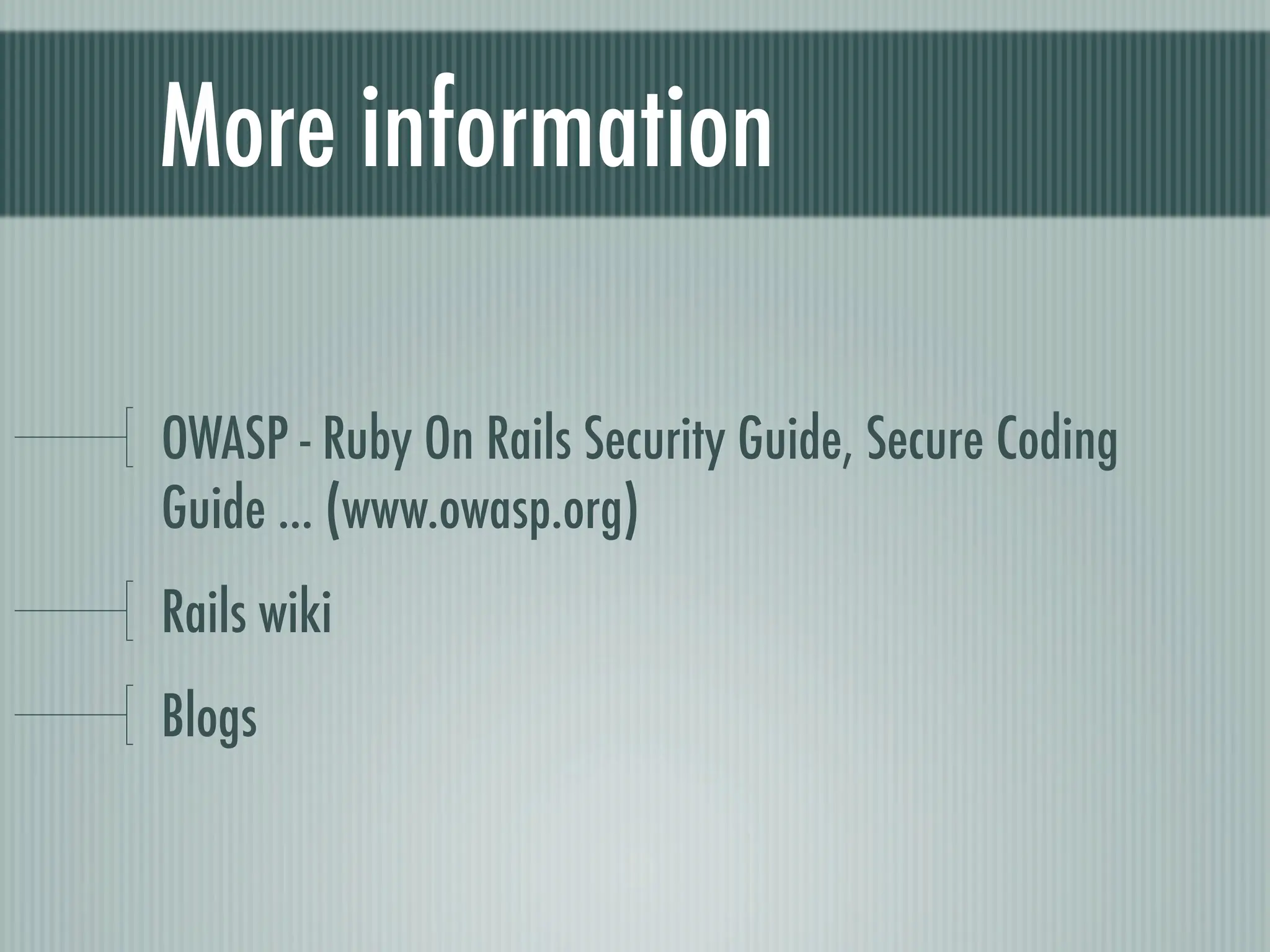 Web Appliction Security - Scotland on Rails presentation