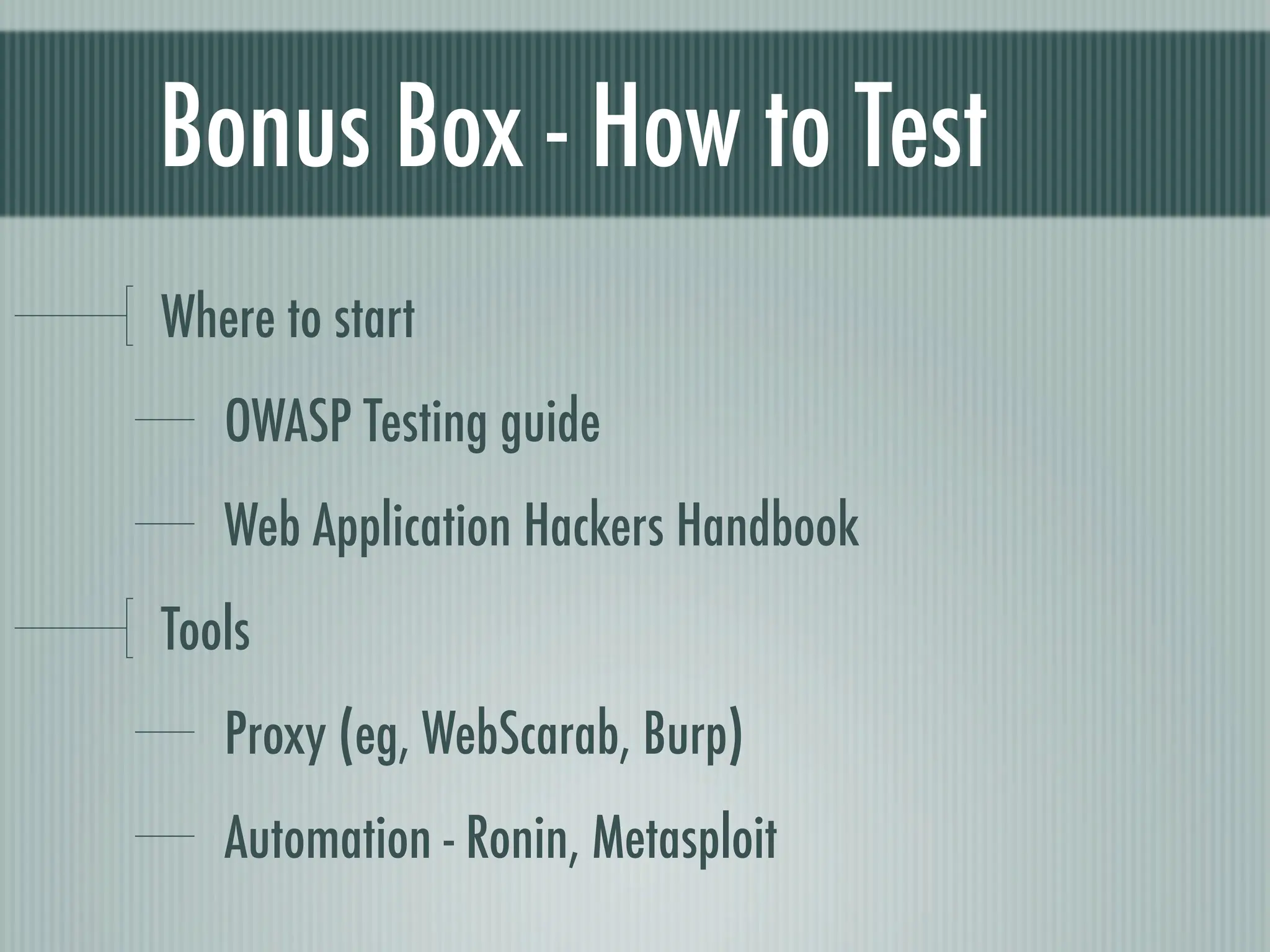 Web Appliction Security - Scotland on Rails presentation