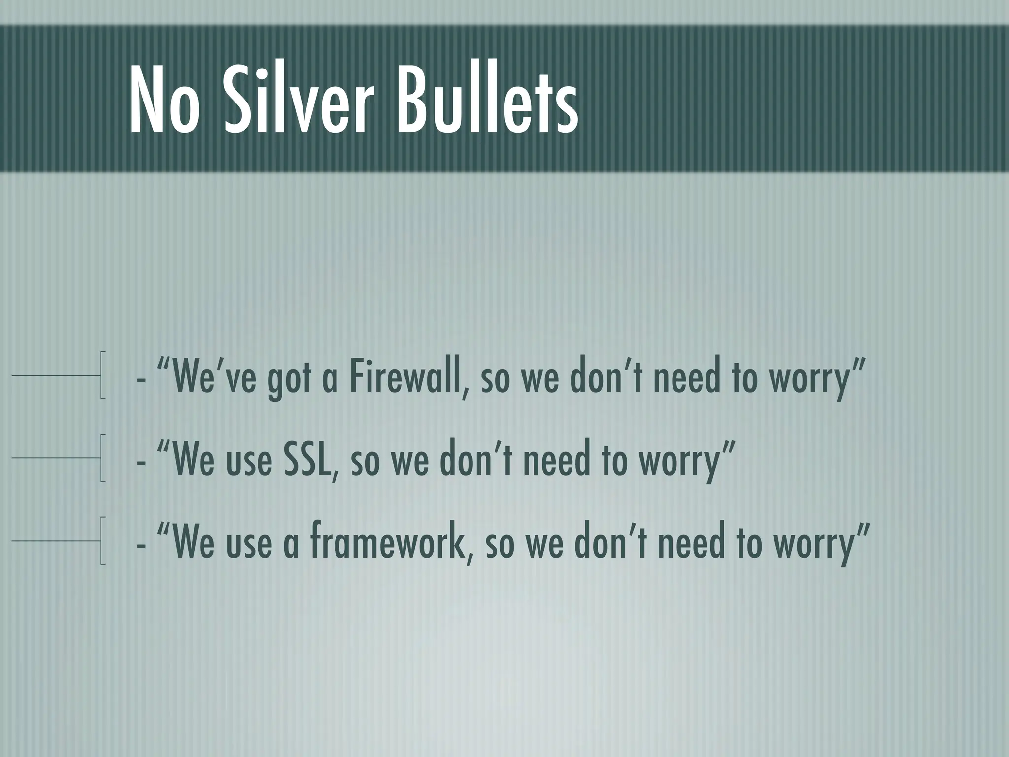 Web Appliction Security - Scotland on Rails presentation