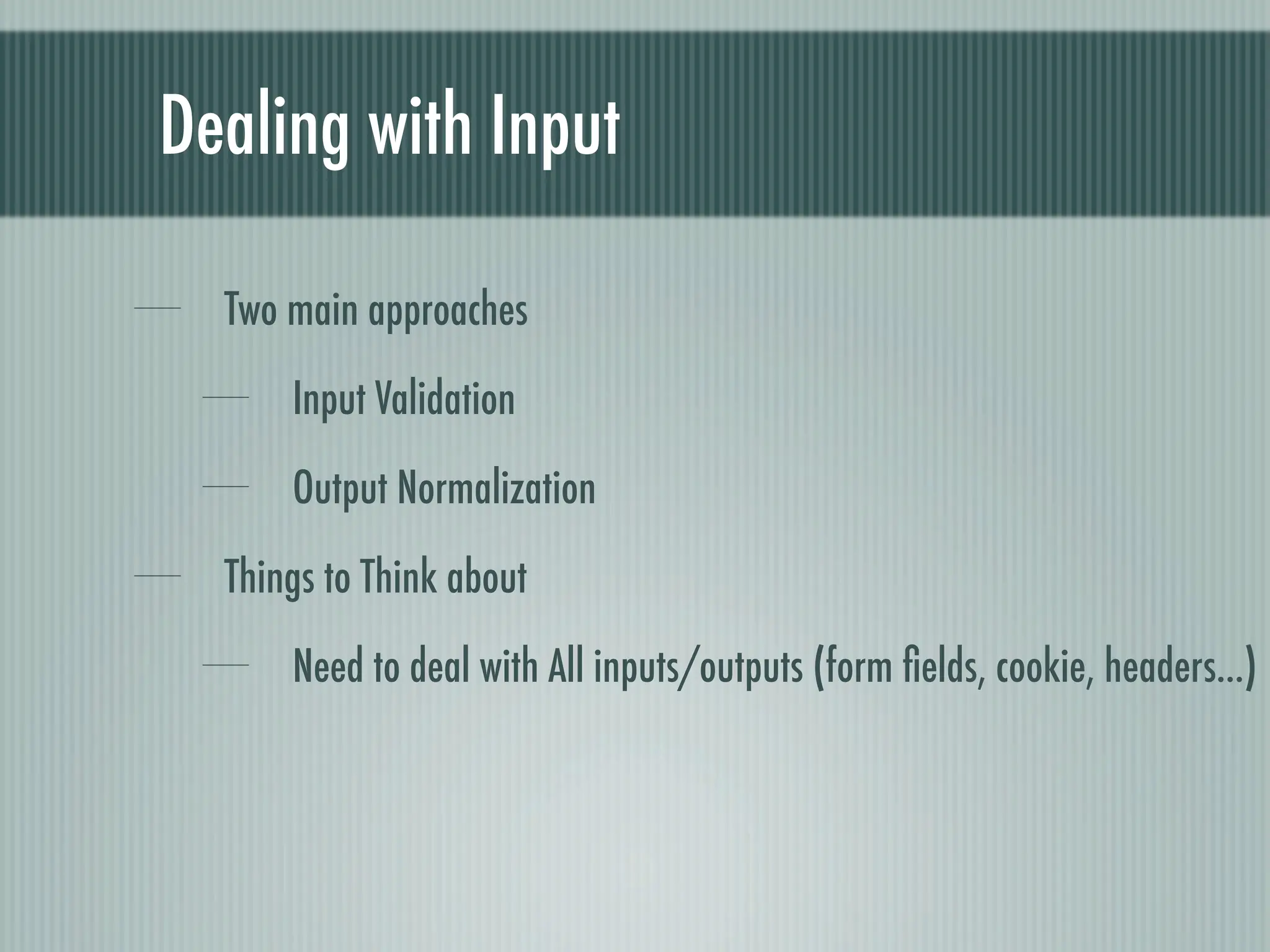 Web Appliction Security - Scotland on Rails presentation