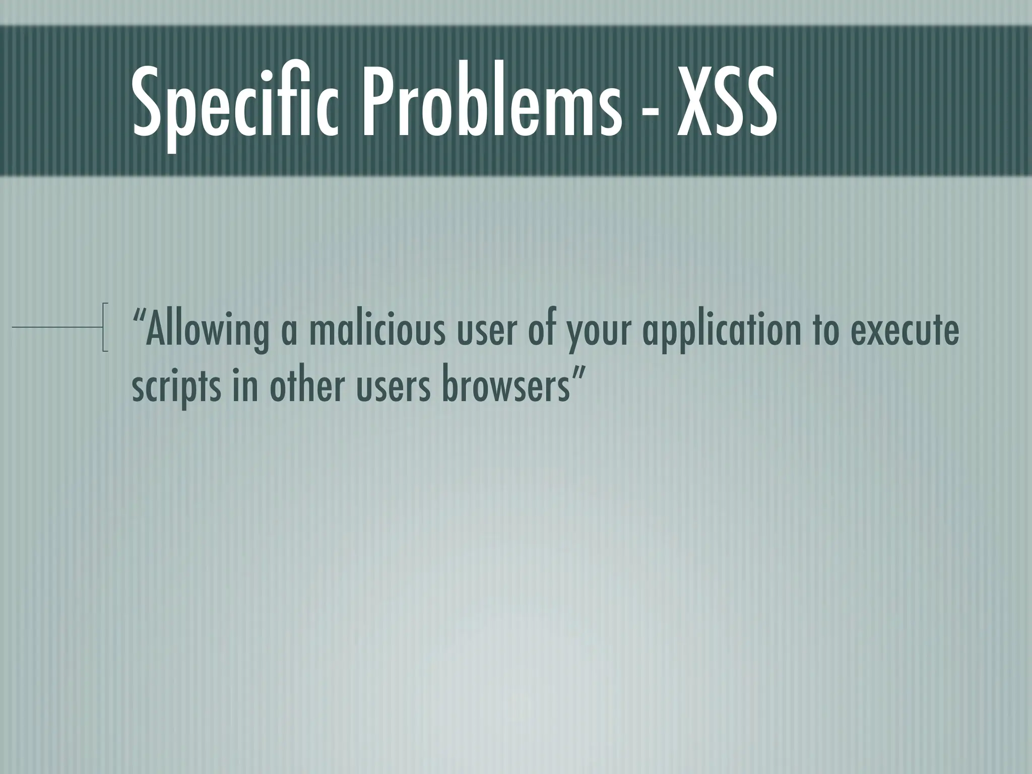 Web Appliction Security - Scotland on Rails presentation