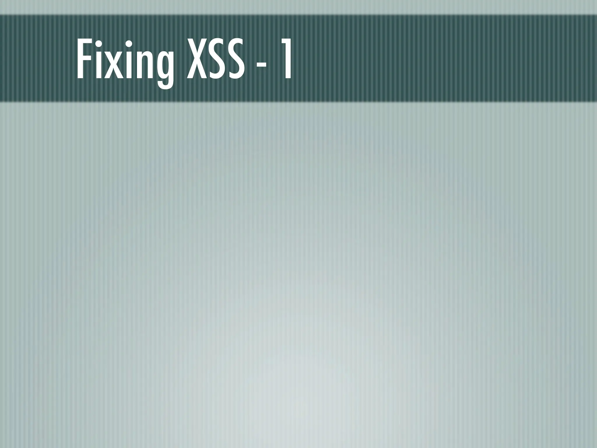 Web Appliction Security - Scotland on Rails presentation