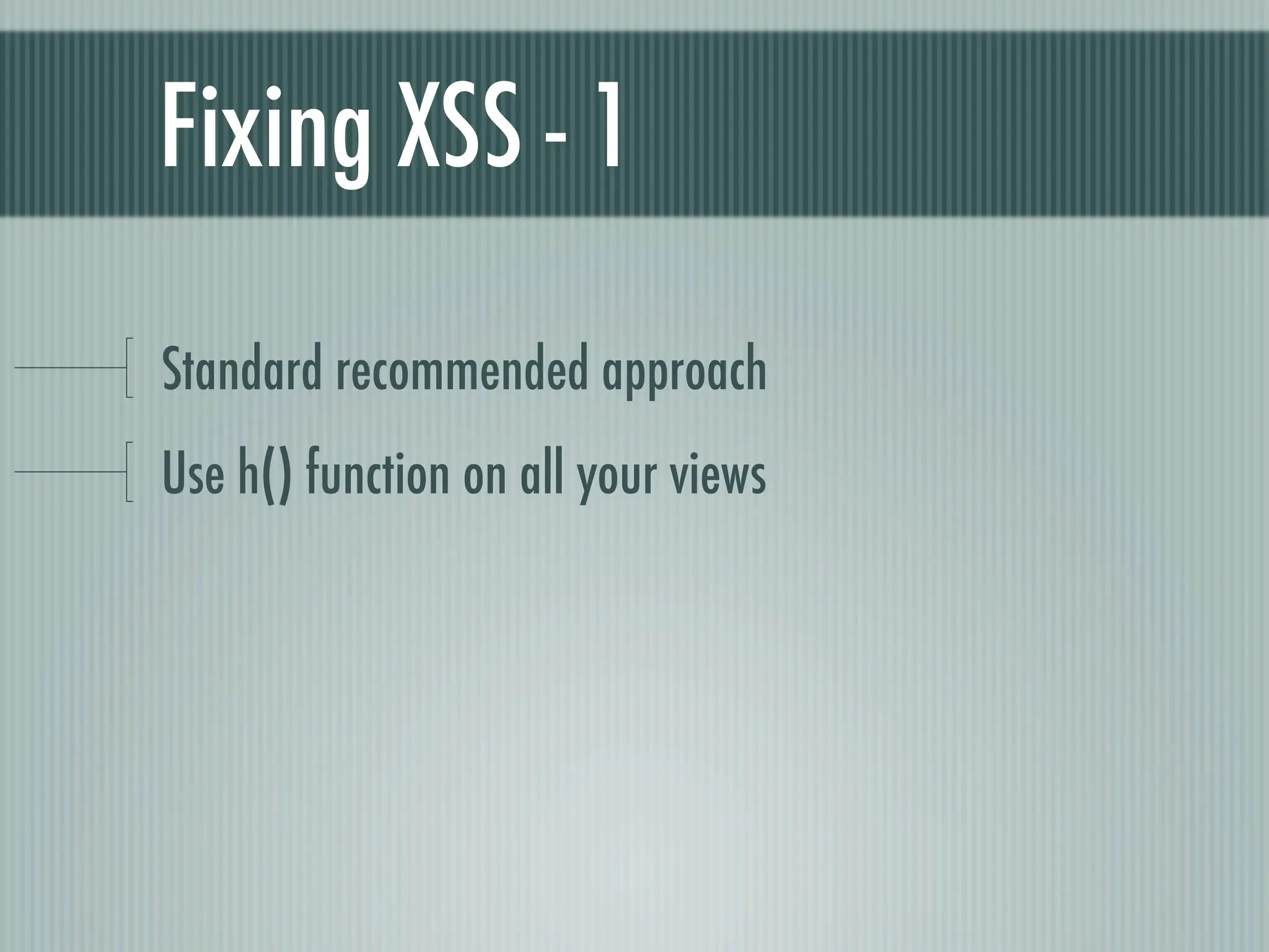 Web Appliction Security - Scotland on Rails presentation