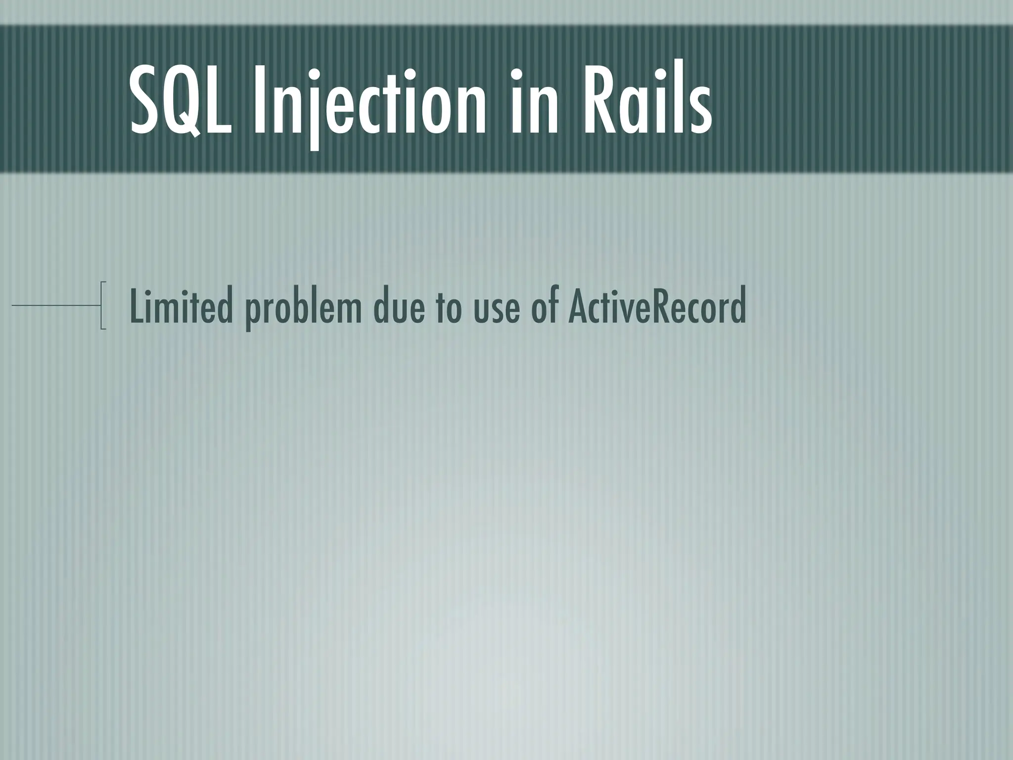 Web Appliction Security - Scotland on Rails presentation