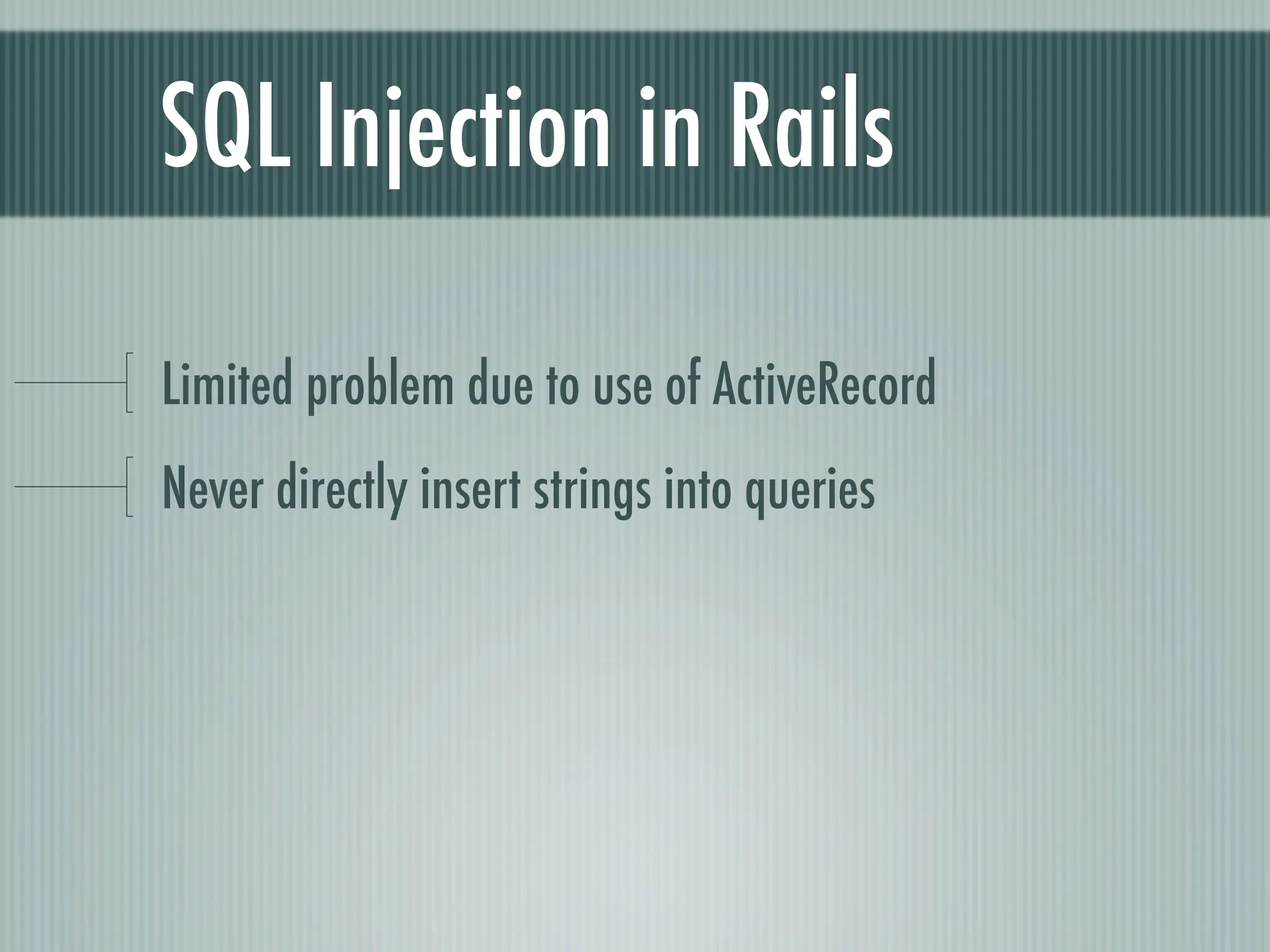 Web Appliction Security - Scotland on Rails presentation