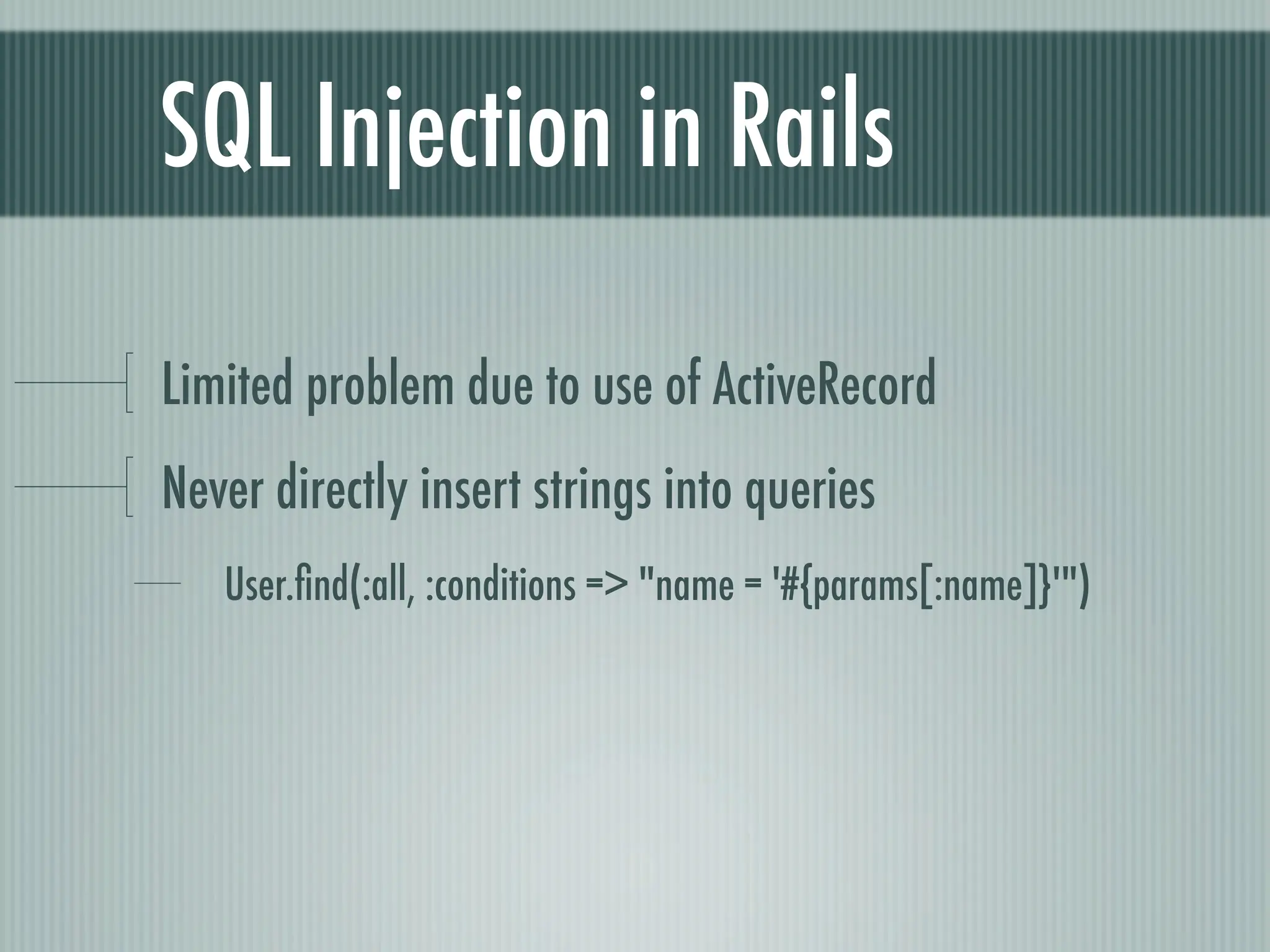 Web Appliction Security - Scotland on Rails presentation