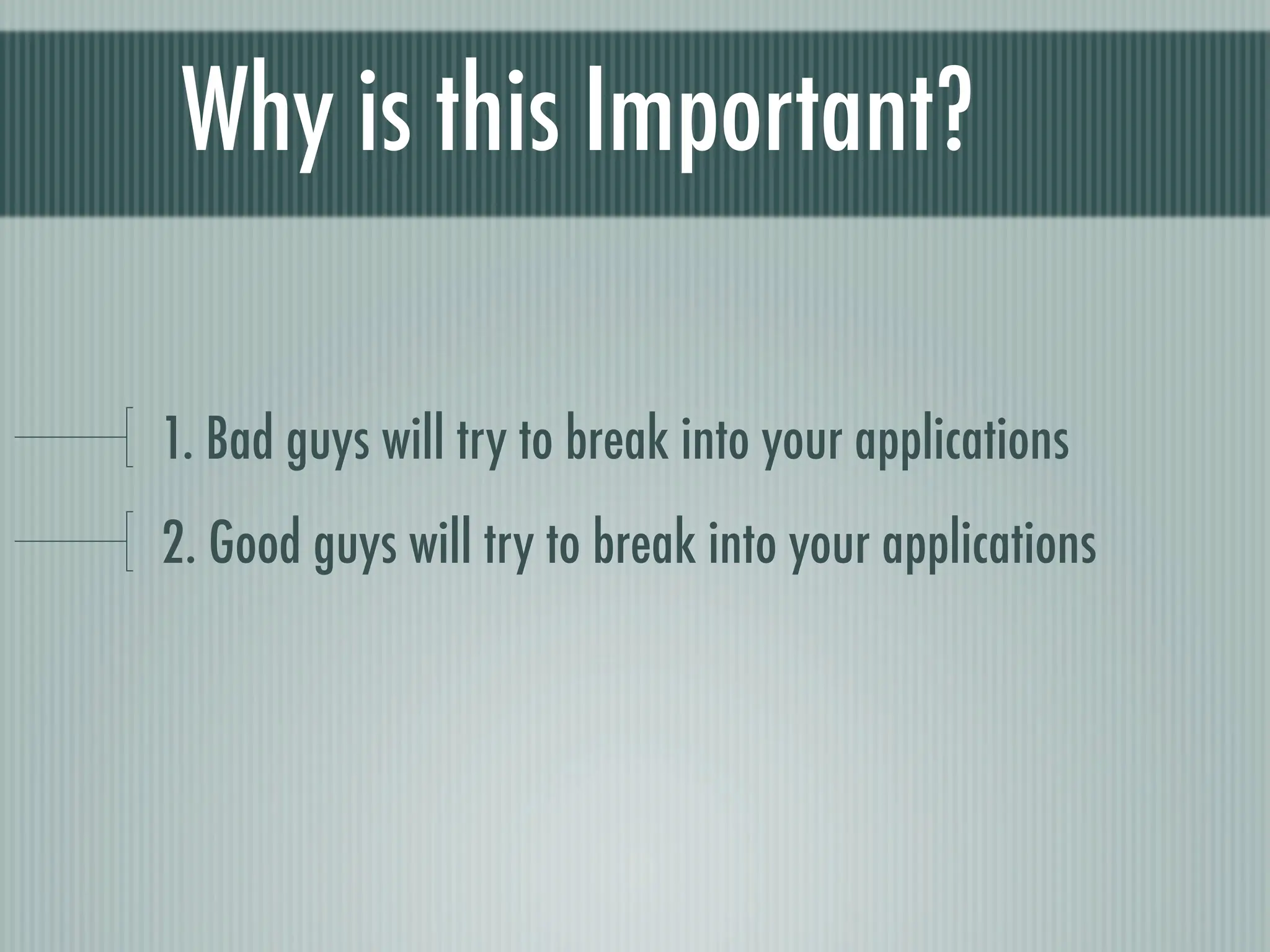 Web Appliction Security - Scotland on Rails presentation