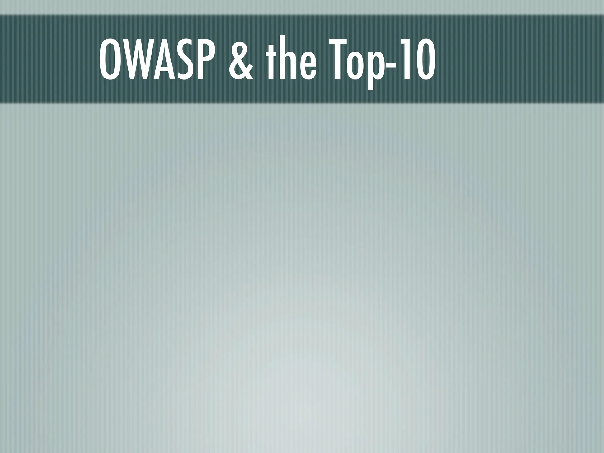 Web Appliction Security - Scotland on Rails presentation