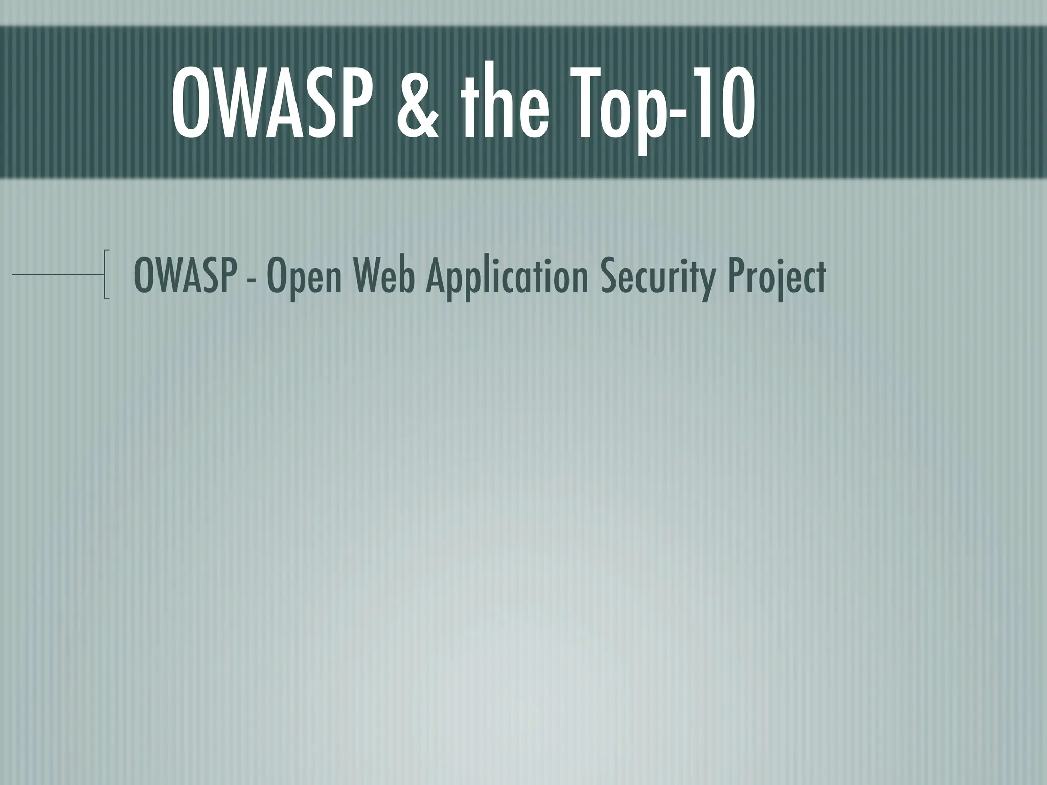 Web Appliction Security - Scotland on Rails presentation