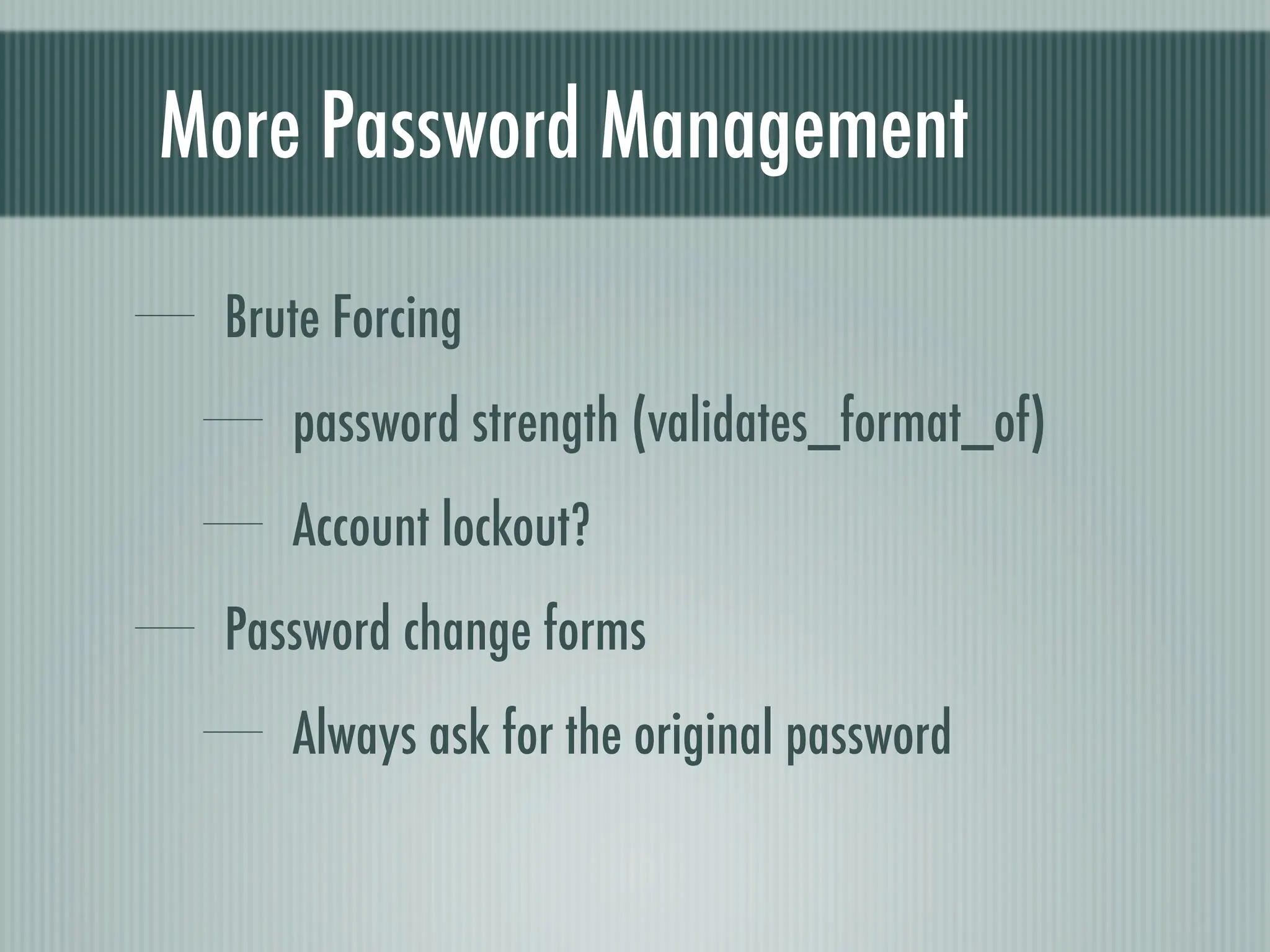 Web Appliction Security - Scotland on Rails presentation