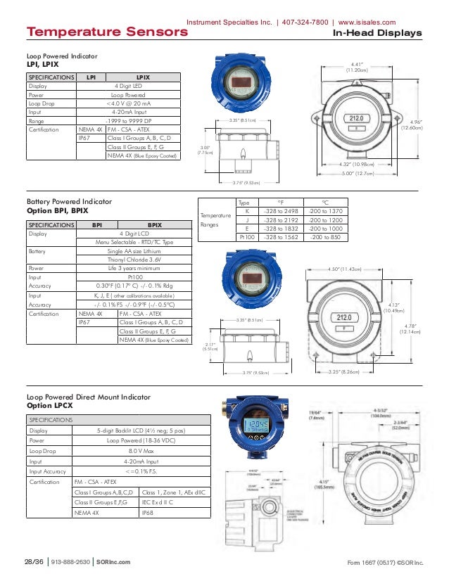 sor temperature sensor catalog